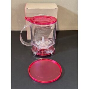 Teavana PerfecTea Maker Loose Leaf Tea Infuser Pink 16oz BPA Free New in Box